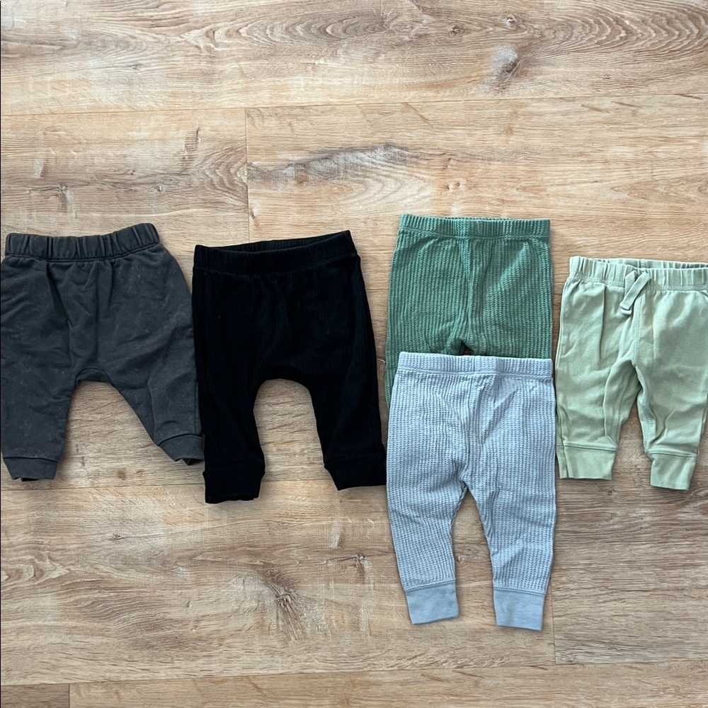 Cat & Jack Kids Ribbed Joggers - Black, Green, Gray, Tan